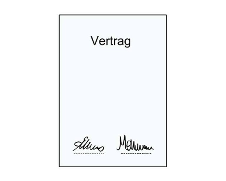 Illustration eines Vertrags